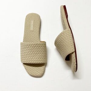 Naghedi Womens St Barths Single Strap Handwoven Slip On Slide Sandals Size 38